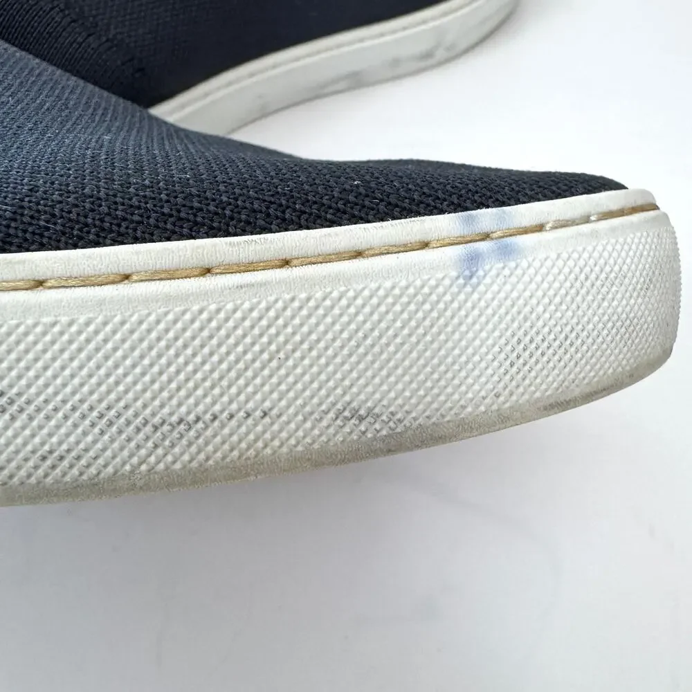 Rothy's Womens The Original Slip On Sneaker Size 11 Knit Casual Comfy Black